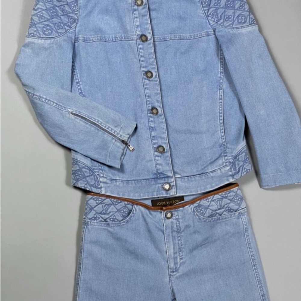 Louis Vuitton Light Blue skinny jeans monogram (Pants only)